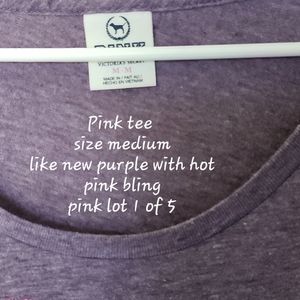 Pink tee with bling